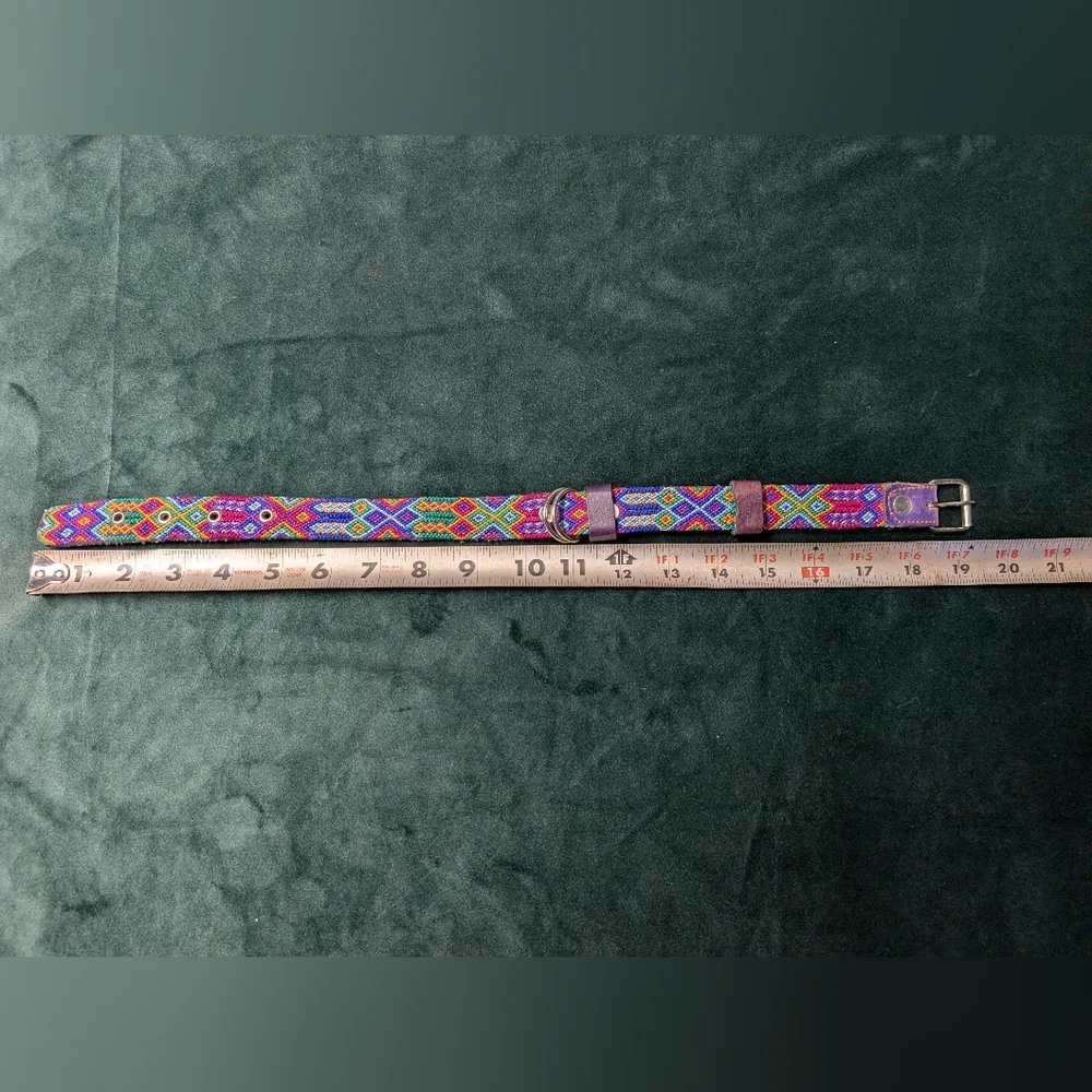 Artisan Handwoven Colorful Dog Collar